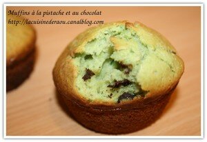 Muffins pistache et chocolat recettes Muffins à la pistache et aux pépites de chocolat