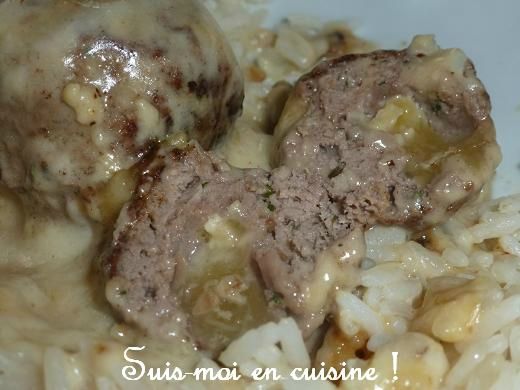Boulettes boeuf farcies tome sauce fromage 18