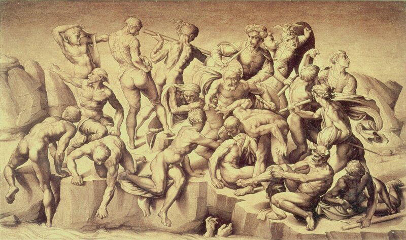 14:Luigi Schiavonetti, gravure d'après Aristotele da Sangallo, British Museum