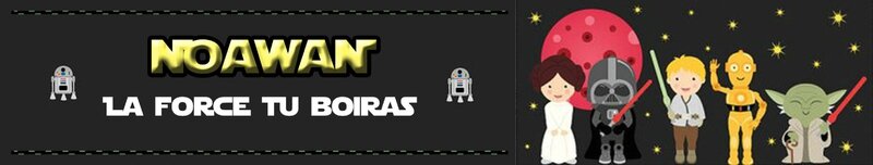 étiquette bouteille starwars noa