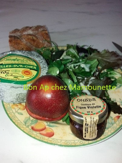 suite chèvre fruit passion confiture figue violette