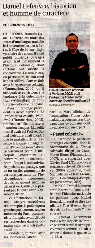 Figaro 11 nov 2013 article