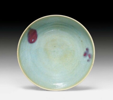 A large Junyao-bowl with purple splashs at the inside, China, Yuan dynasty