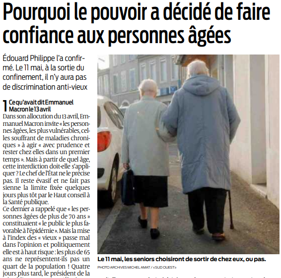 2020 04 29 SO Pourquoi le pouvoir a décidé de faire confiance aux personnes âgées