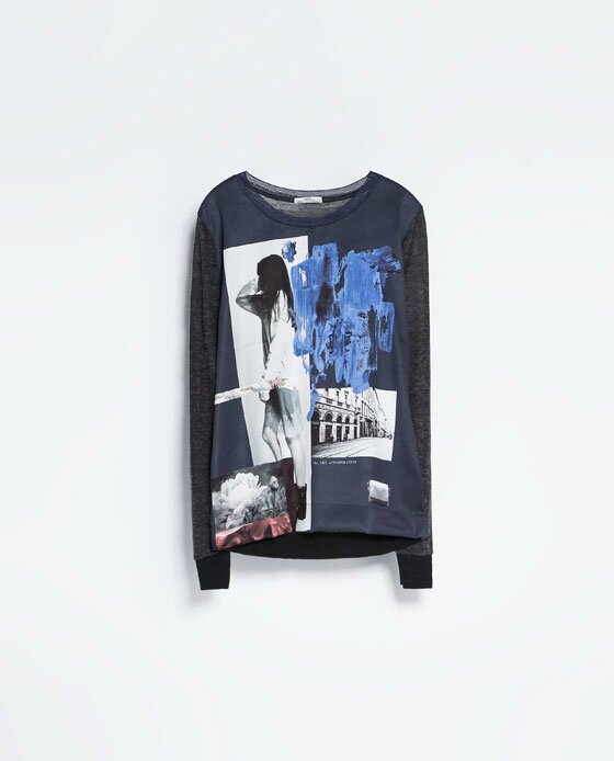 2013 1206 Zara - T-shirt combine imprime 04