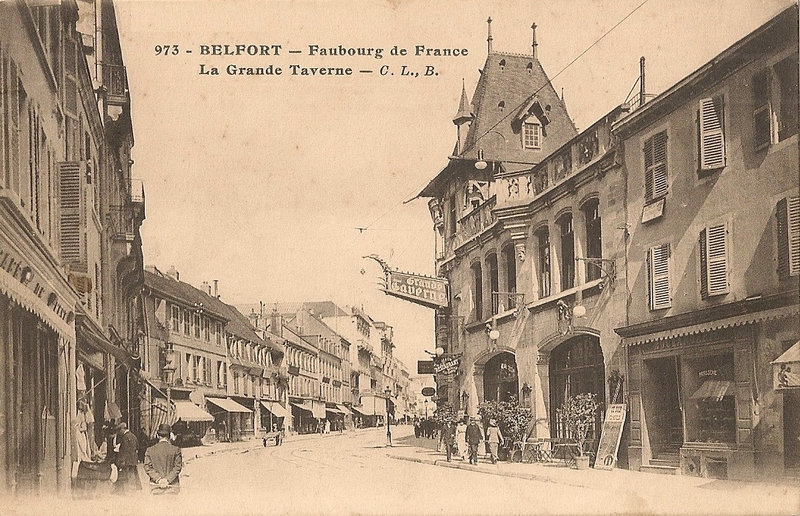 Belfort CPA Fbg France n°35 Grande Taverne Façade 973