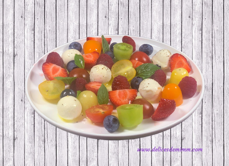 Salade mozza aux fruits d’été 5