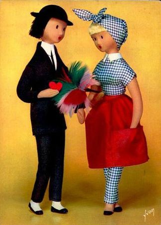 CPM Saint Valentin Poupée Peynet 5