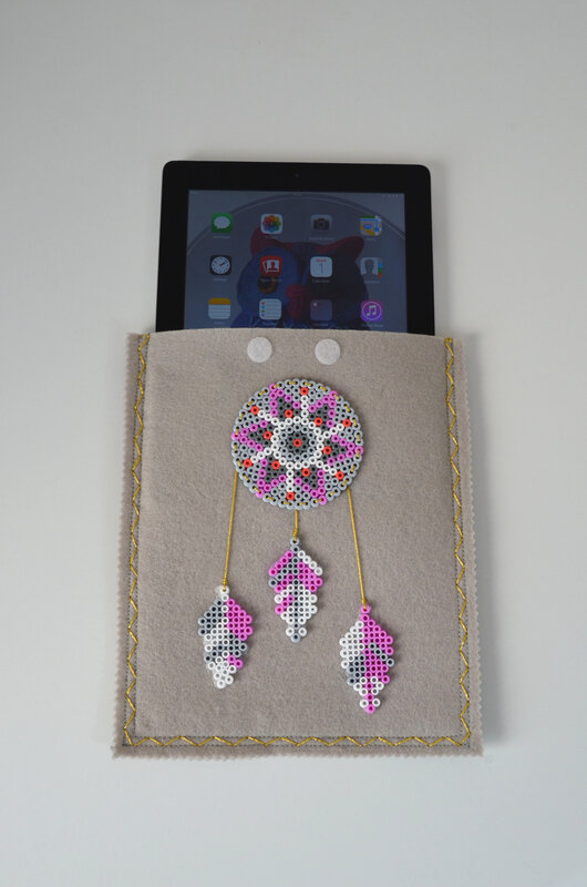 Pochette tablette-Ipad- feutrine-perles hama-tuto-la chouette bricole (10)