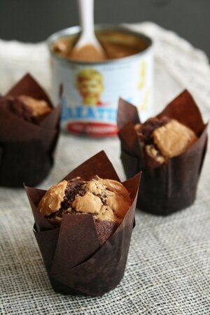 Muffins chocolat noix de pecan et beurre de cacahuettes 2