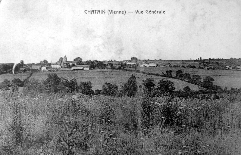 1917-10-21 -chatain-vue-generale-non-circule-tbe