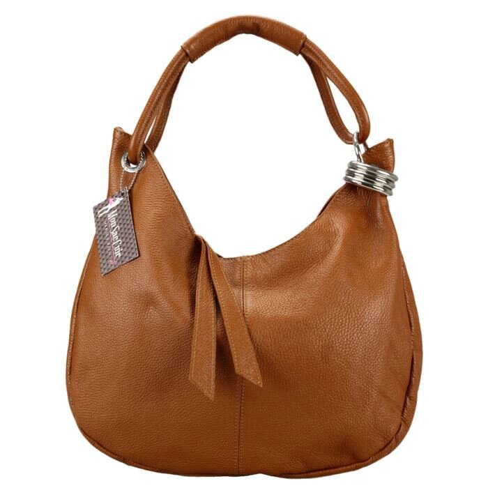 sac-a-main-cuir-graine-gina-camel-fonce
