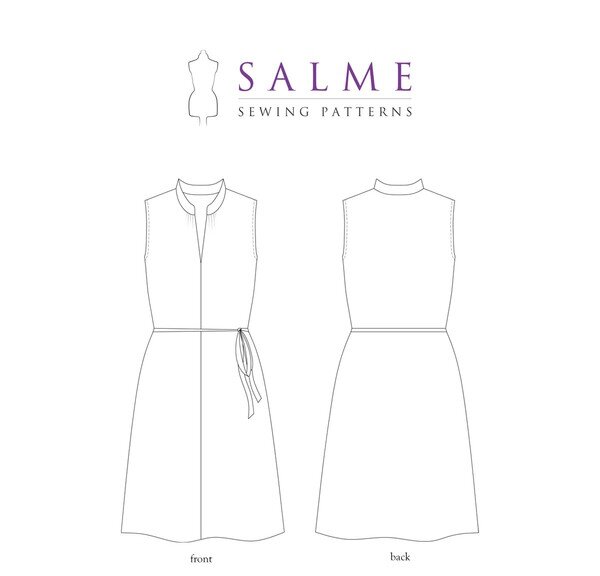 Salme Patterns - Buttonless Shirt Dress