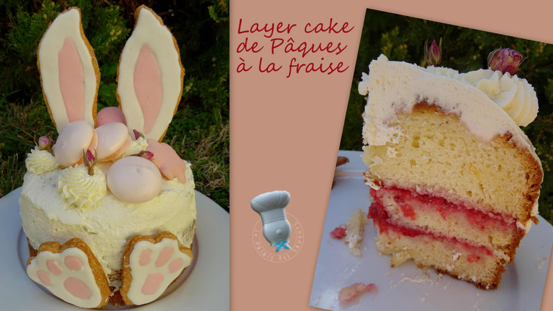 Layer cake de Pâques à la fraise