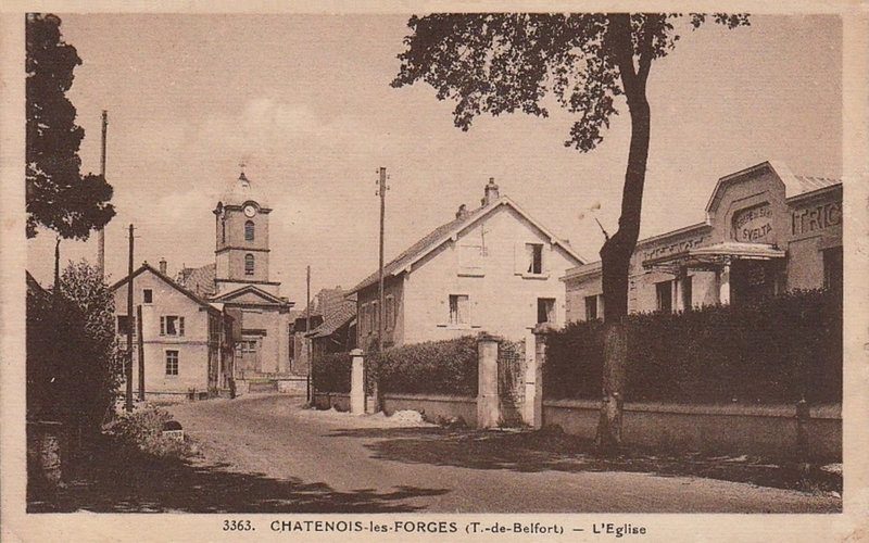 CPA Chatenois les Forges Route de Belfort