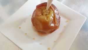 pomme au four sans sucre ajouté du chef Custos