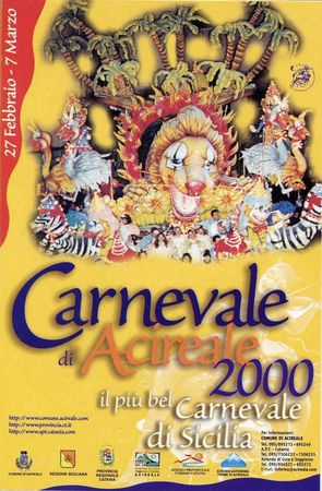 Carnaval Affiche Acireale Italie 2000