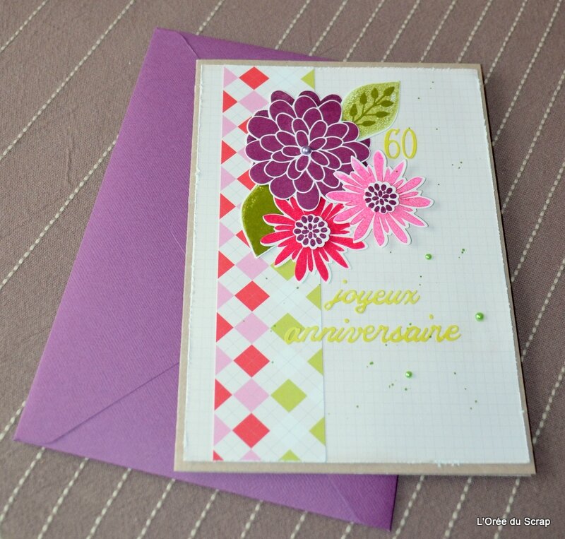 carte 60 ans stampin up