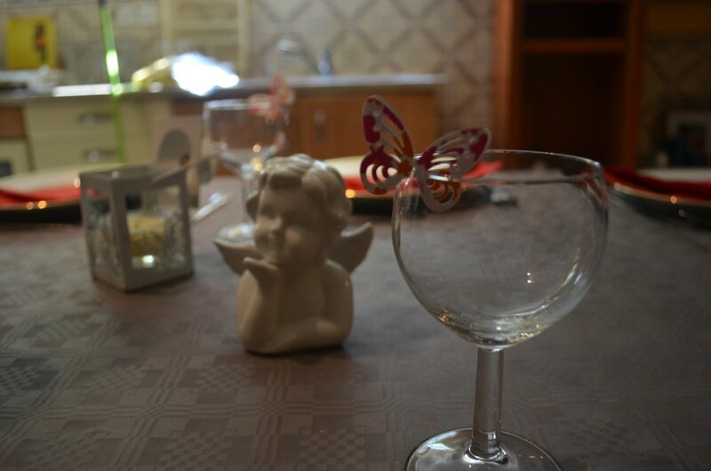 verres decorés avec papillons !