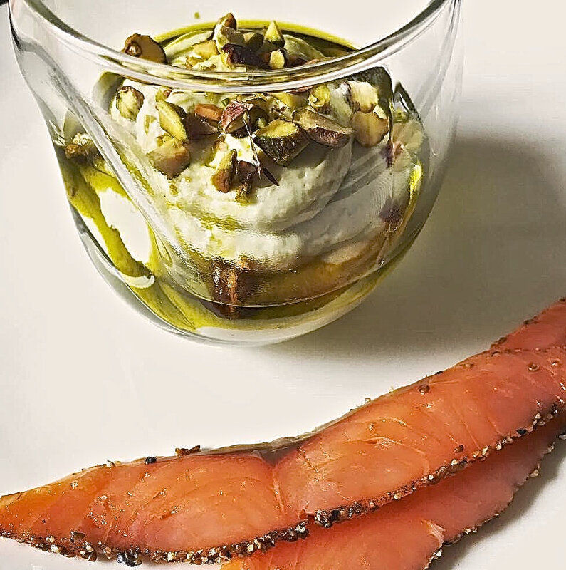 bavarois à l'avocat et à la pistache