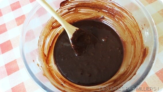 Chocolat fondu pour fondant au chocolat et caramal beurre salé