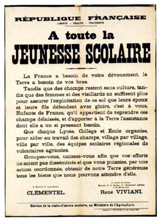 A la jeunesse 1915