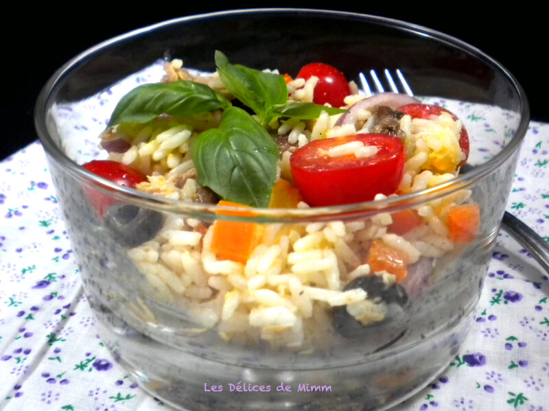 Salade de riz façon niçoise