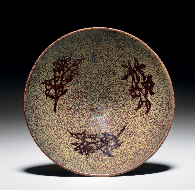 A Jizhou paper-cut resist-decorated conical bowl, Southern Song dynasty, 12th-13th century