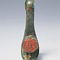 Belt-hook with auspicious symbol, Han dynasty (206 <b>BCE</b>–220 CE)
