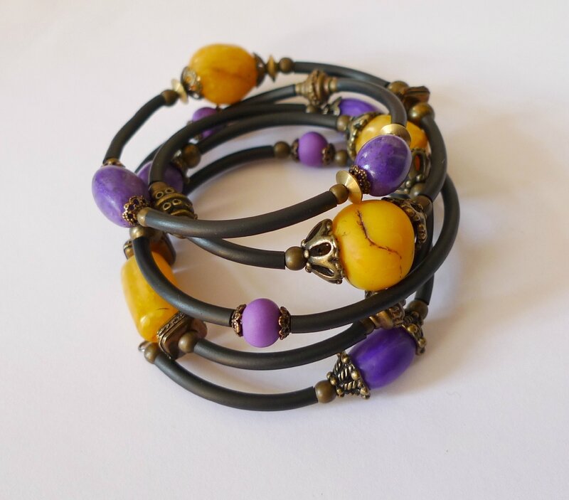 2014 1090560 bracelet memoire jaune violet