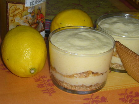 recettes Courses pour Verrines de mousse au citron