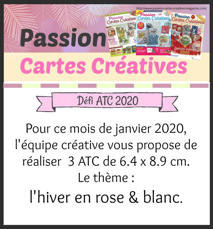 ATC janvier 2020 l'hiver en rose et blanc