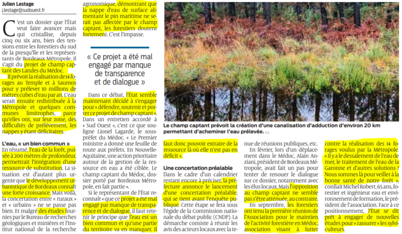 2021 10 09 SO Médoc Forages d'eau l'Etat soutient le projet2