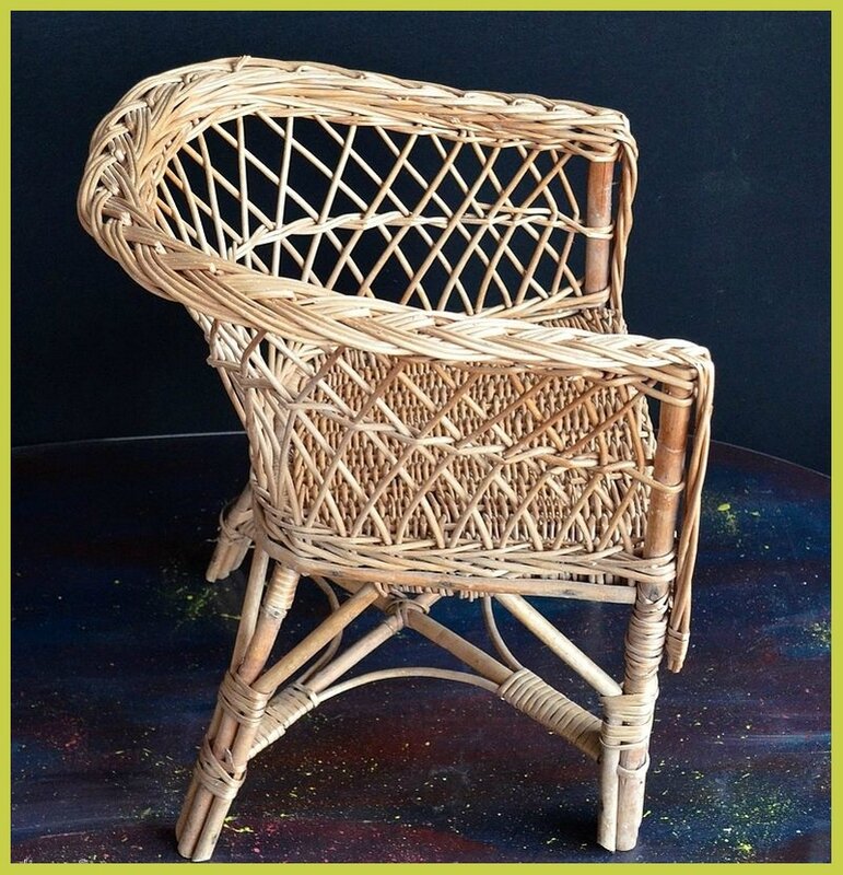 rotin chaise enfant
