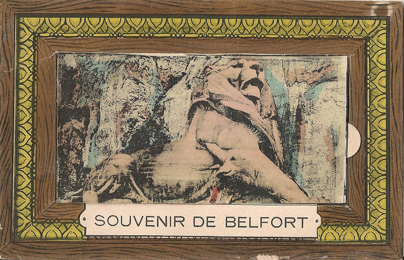 Belfort CPA Lion Souvenir Avec dépliant photos 5R1