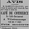 1896 Lundi 30 Mars: Ouverture du Café du Commerce