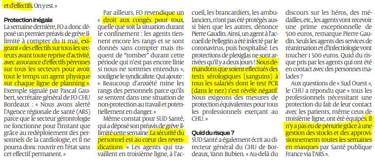 2020 05 19 SO Préavis de grève en chaîne au CHU de Bordeaux2