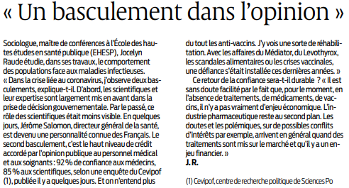 2020 03 29 SO Un basculement dans l'opinion