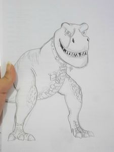 dinosaure crayonné test 003