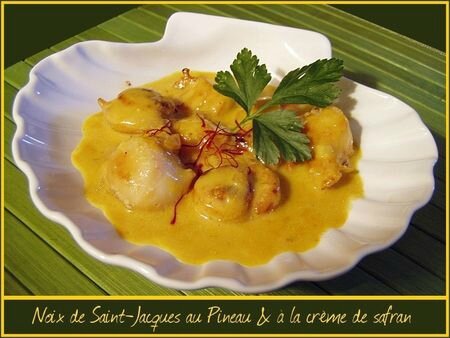 noix de saint-jacques à la crème de safran