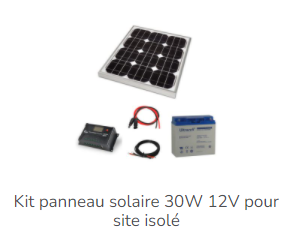 kit solaire 30W 12V pour site isolé