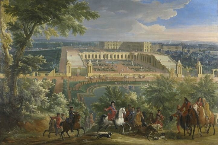 Attributed to Jean-Baptiste Martin (1659-1735), A Stag Hunt at Versailles, c