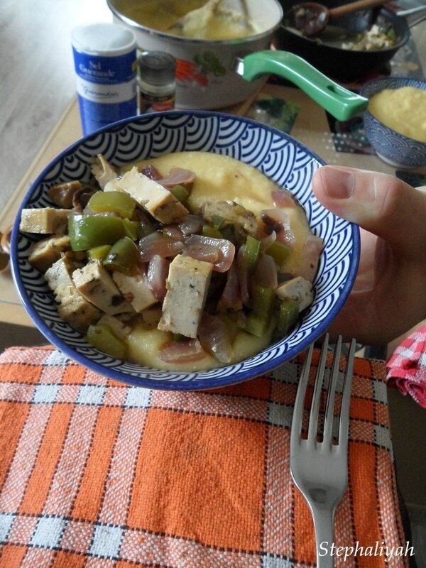 Polenta et tofu olives - 4