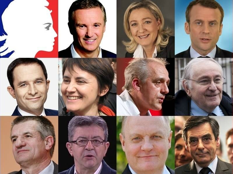 élection présidentielle 2017 photo candidats 1er tour dimanche 23 avril 2017