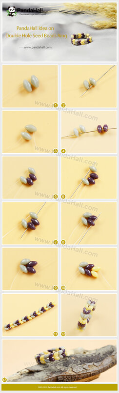 5-PandaHall Idea on Double Hole Seed Beads Ring