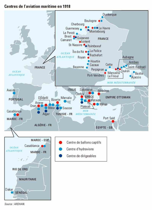 Centres aviation 1918