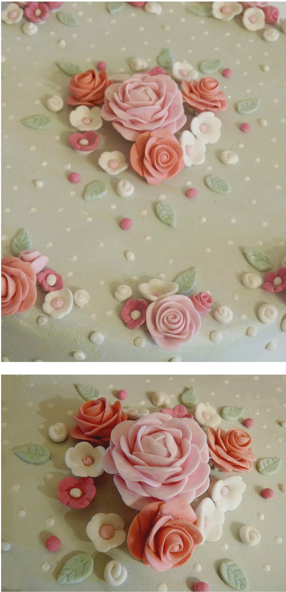 Détail, gâteau esprit pâte à sucre