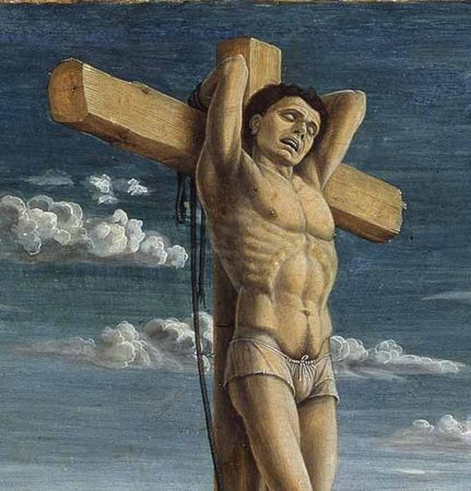 MANTEGNA___La_crucifixion____1456_1459___d_tail_du_larron_de_gauche___Mus_e_du_Louvre