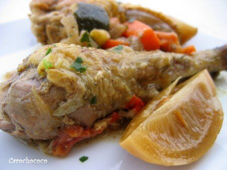 TAJINE DE PINTADE AUX CITRONS CONFITS