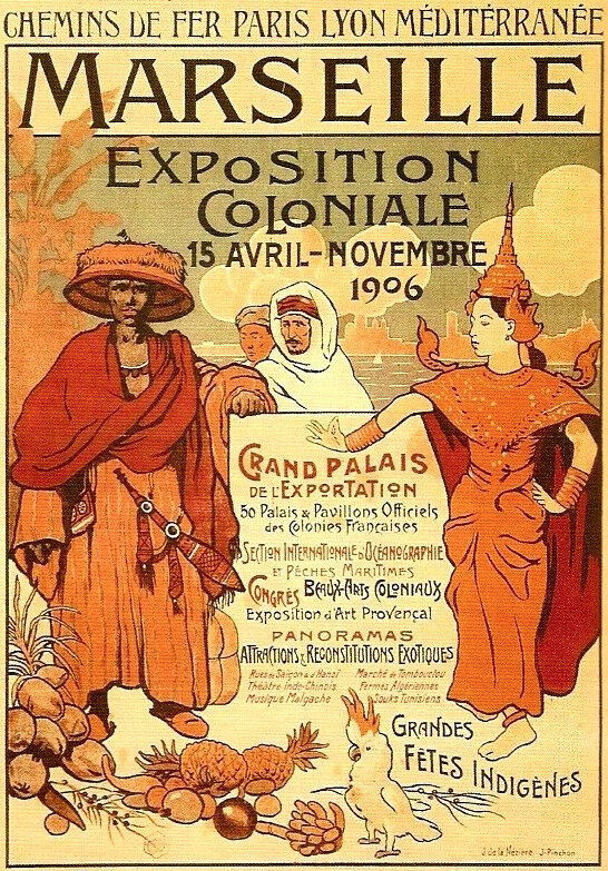 Expo coloniale, Marseille, 1916, affiche René Lataste